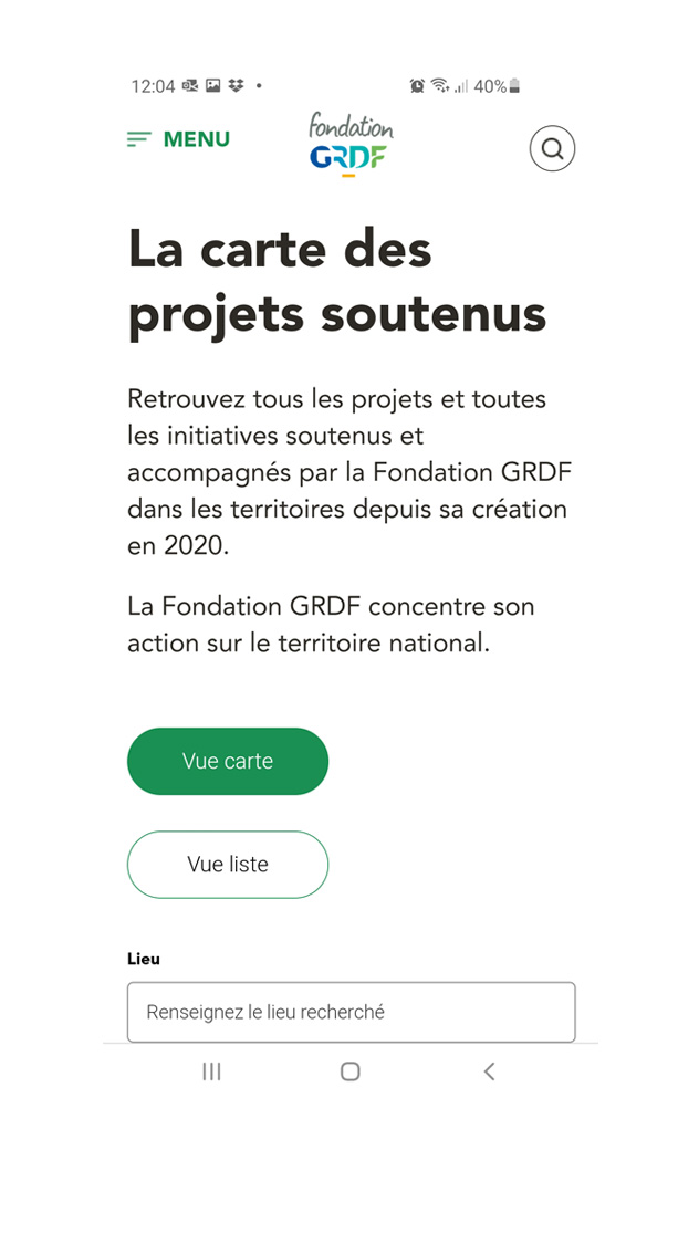 Fondation GRDF - Mobile