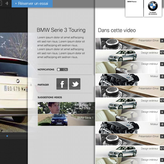 page produit du site BMW Occasions éphémères