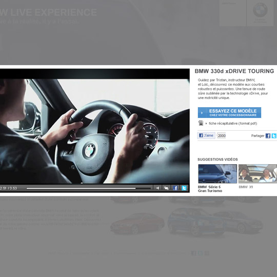 video player of BMW Limited Time Offers website