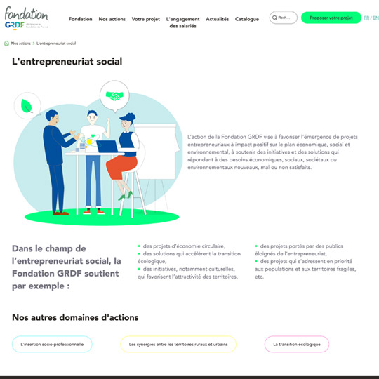 fiche d'information du site Fondation GRDF