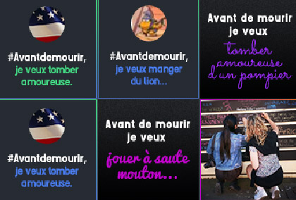 extrait du wall de l'application web Prévention Routière - Avant de mourir