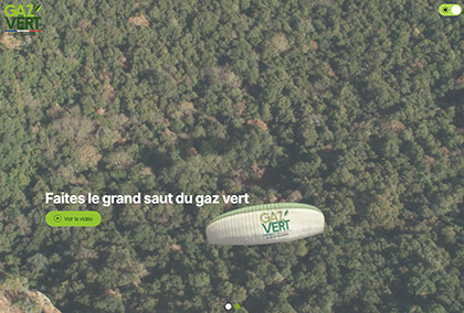 homepage of Choisir le gaz vert website