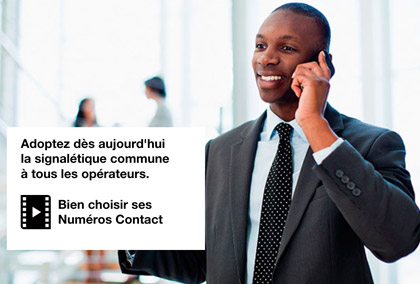 homepage of Orange Business - Numéros Contact web app