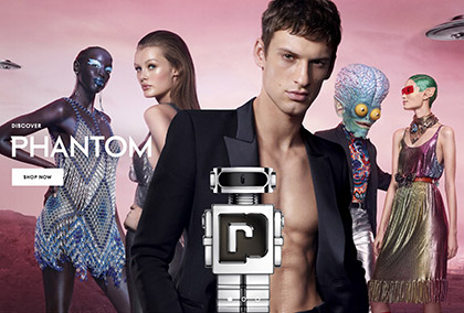 homepage of Paco Rabanne Phantom website