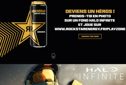 homepage of Rockstar - Pepsico website