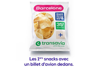 détail de la page d'accueil de l'application Transavia Snack Holidays