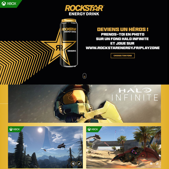 homepage of Rockstar - Pepsico website