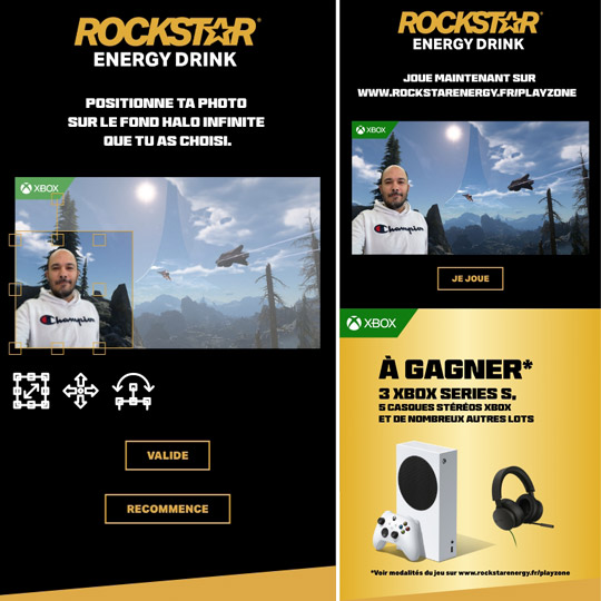 page mobiles d'utilisation du site Rockstar - Pepsico